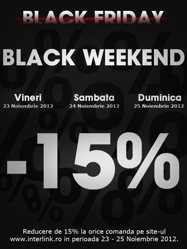 Lansam Black Weekend - 3 zile de reduceri.