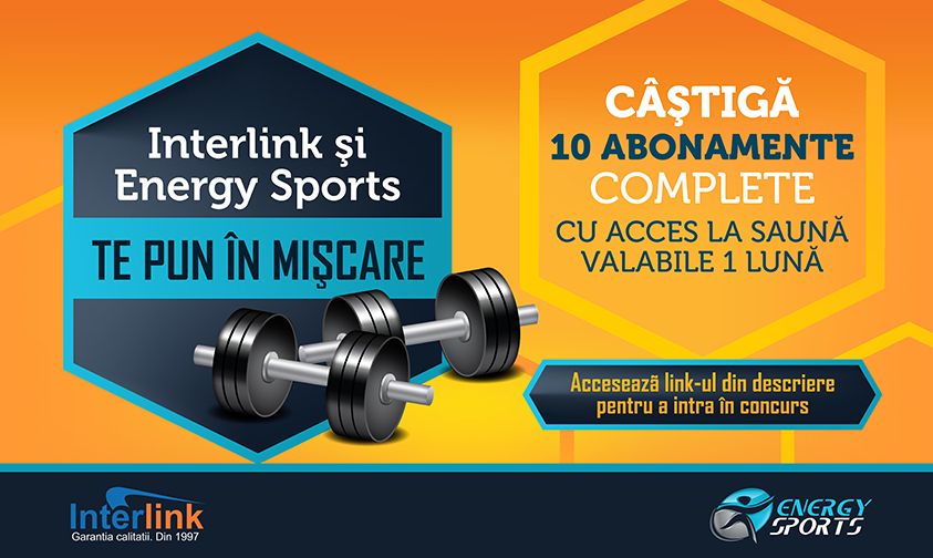 Concurs: InterLink si Energy Sports te pun in miscare!