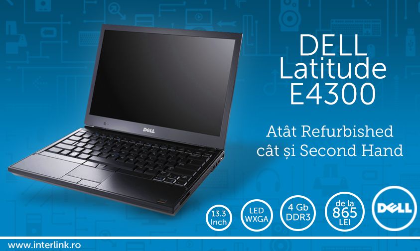 Dell Latitude E4300 – 13.3 Inch si Procesor Core 2 Duo