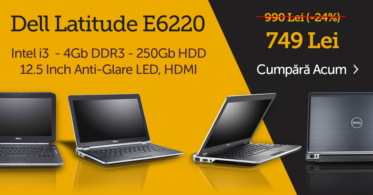 Dell Latitude E6220 – i3 Notebook, DDR3, HDMI, 12 inch LED Top 5 Laptopuri 2017 | Interlink