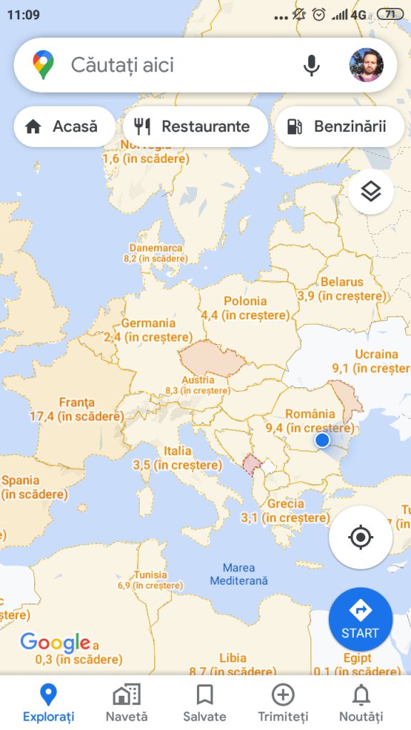 Google Maps ne arată acum și situația COVID-19