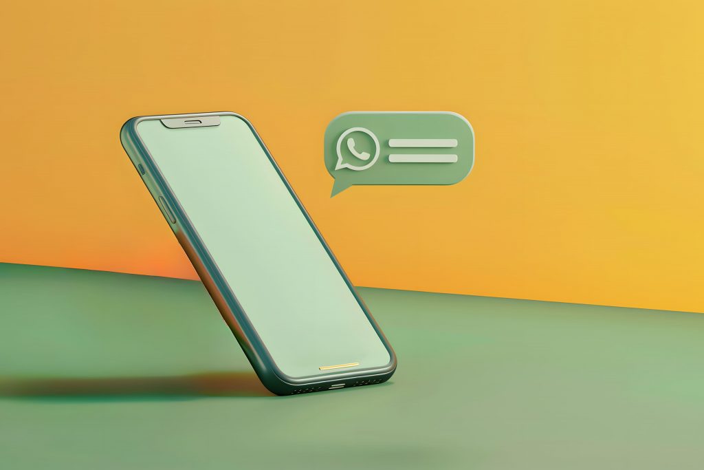 Persoană care folosește WhatsApp cu inteligență artificială integrată
