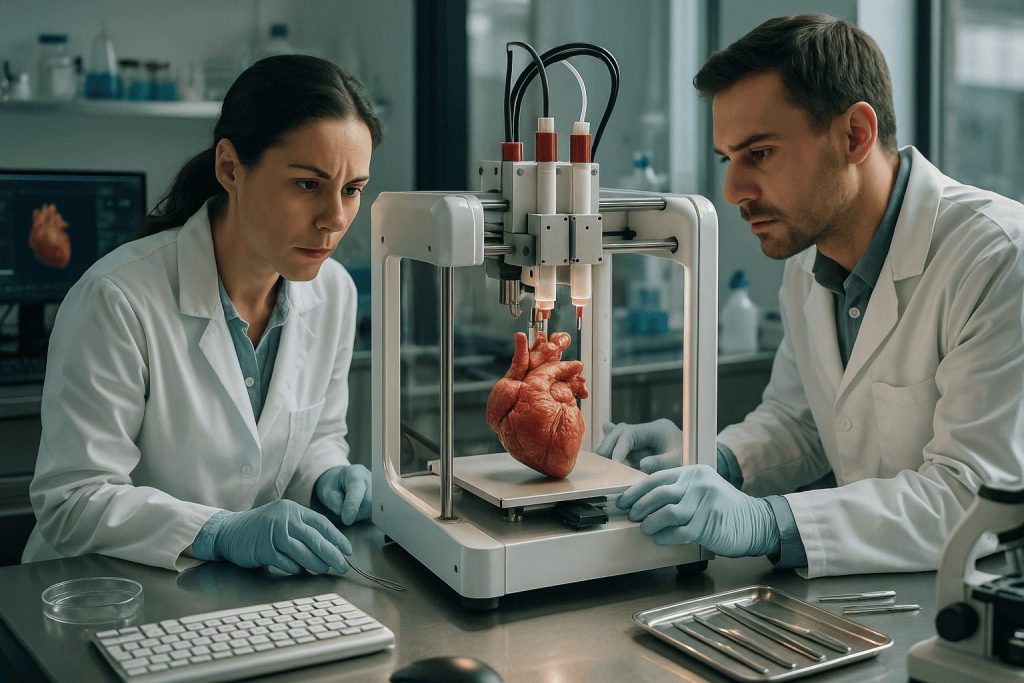 Laborator medical real cu bio-printare 3D, organ artificial creat pentru transplant