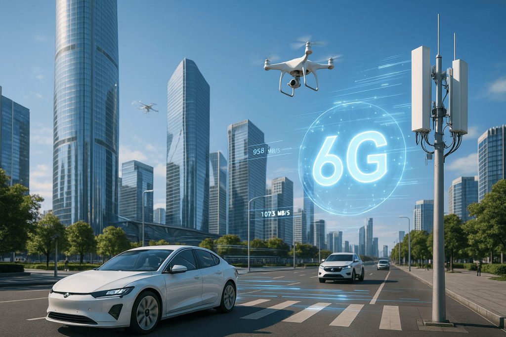 Oraș smart cu 6G, conexiune ultra-rapidă și infrastructură inteligentă