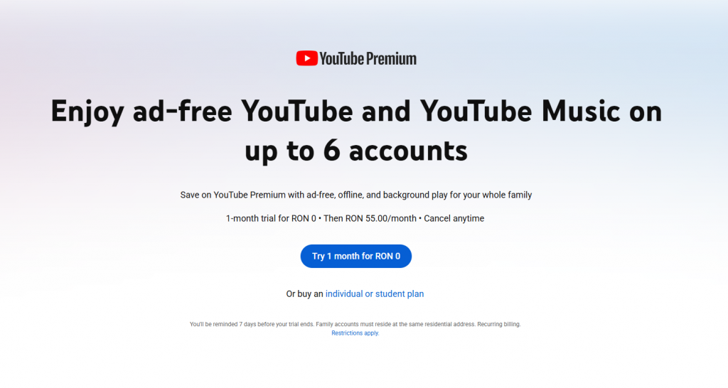 Youtube Premium Family