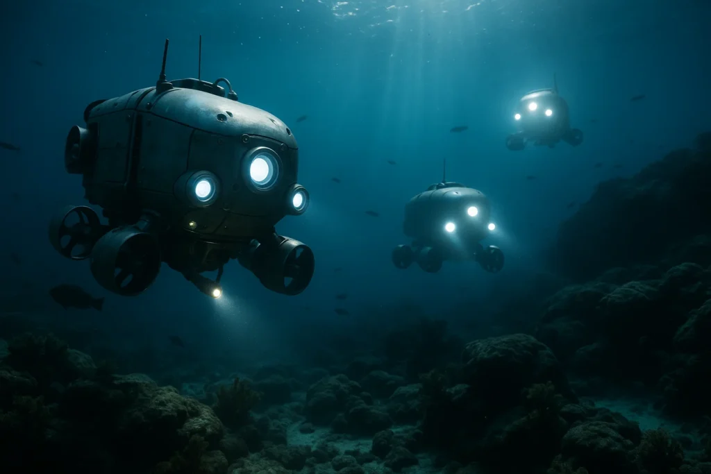 Roboți subacvatici care explorează oceanele necartografiate și descoperă ecosisteme ascunse
