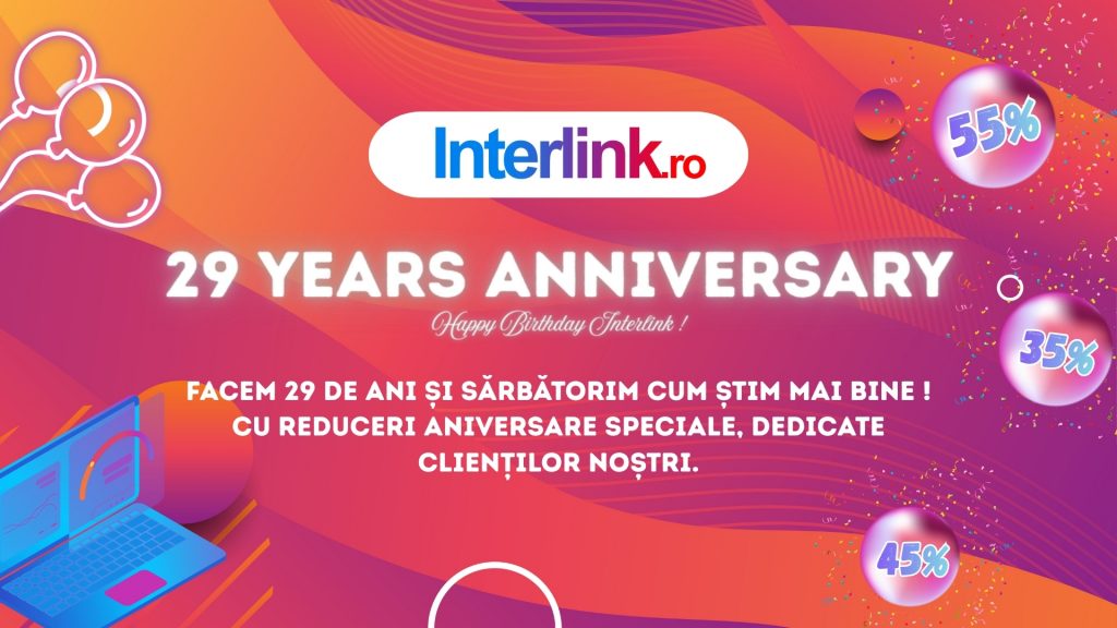 reduceri produse IT în campania Interlink 29 years anniversary