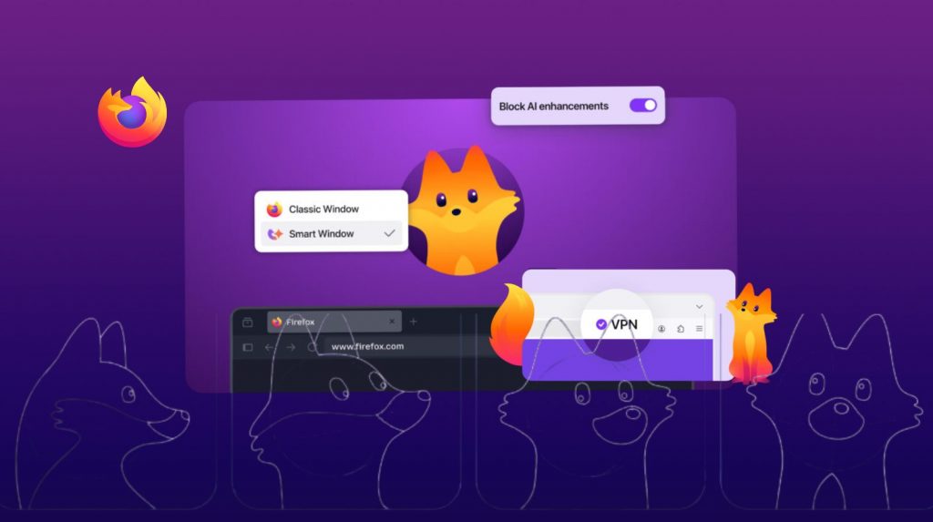 Noua versiune Firefox ofera VPN gratuit și funcții AI controlabile