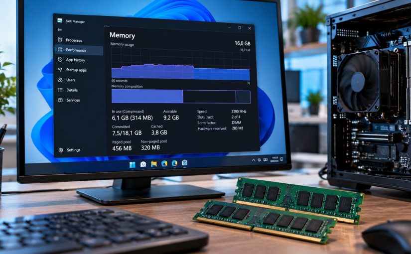 De ce Windows arată mai puțin RAM decât ai instalat fizic?