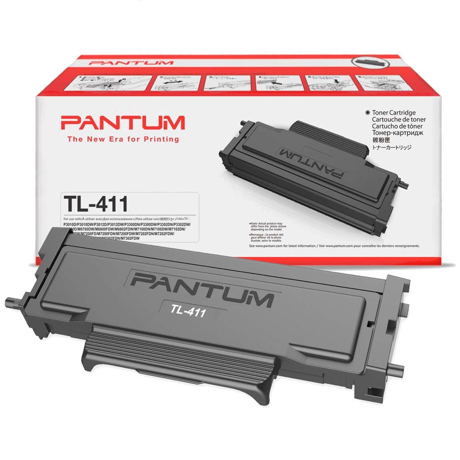 Imagine produs: Cartus Toner Nou Pantum TL-411, capacitate 1500 pagini, compatibil cu modelele P3010DW, P3300DW, M6700DW, M6800FDW, M7100DN/DW, M7200FDW, M7300FDW, M7310ADW