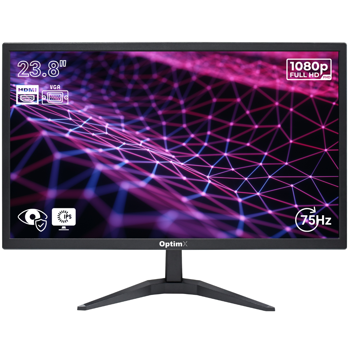 Monitor Nou Profesional Office OptimX SE40IF-2, 23.8 Inch Full HD (1920x1080) IPS LED, HDMI, VGA, 75Hz Refresh Rate