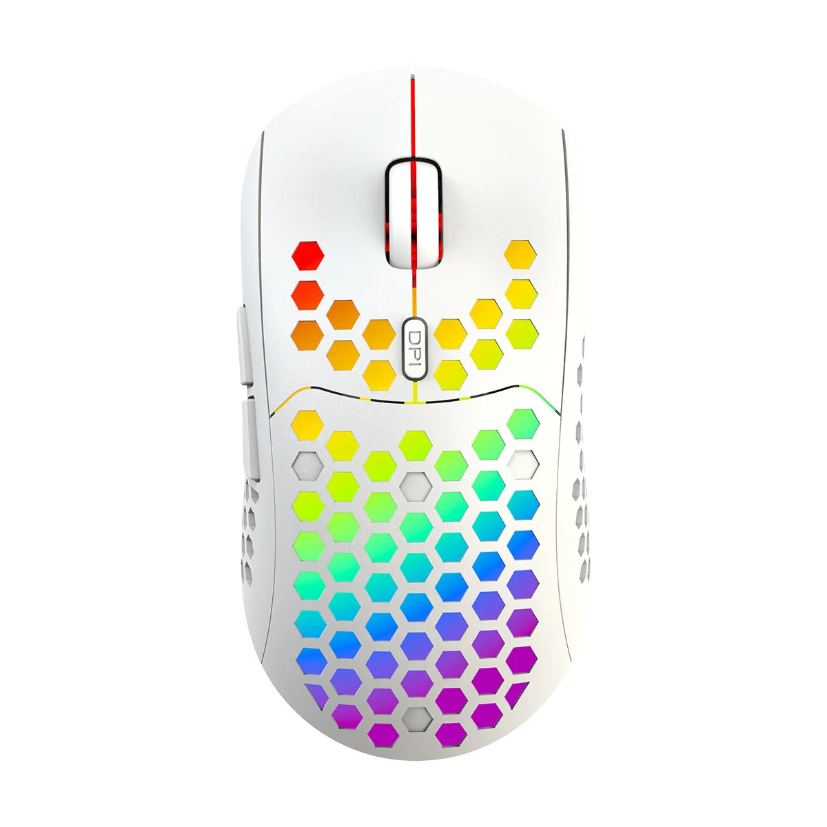 Imagine produs: Mouse Nou IBLANCOD BL110, 3200dpi, 5 Butoane, RGB, Alb, Wireless
