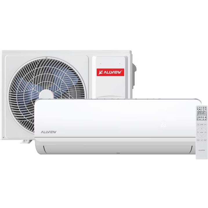 Aparat de aer conditionat Allview Sensy 18, 18000 BTU, Clasa Energetica A++/A+, Sleep Mode, Eco Mode, Wi-Fi, Kit Instalare 3m, Alb