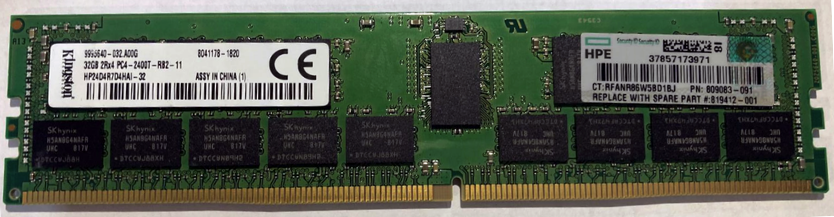 Memorie Refurbished Server Genuine HP, 32GB (1 x 32GB) Dual Rank x4 DDR4-2400 CAS-17-17-17 (Kingston)