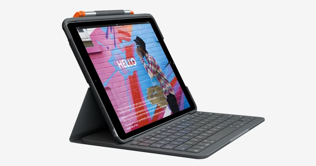 Product image: Husa Noua Logitech SLIM FOLIO pentru iPAD gen 5 si 6, US, Neagra