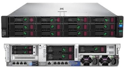Server Storage Refurbished HP ProLiant DL380 G10, 2 x Intel Xeon Gold 6246 12-Core 3.3 - 4.2GHz, 128GB DDR4, 2 x SSD 1TB SATA Kingston KC600 + 6 x 8TB HDD SATA-Nou, Raid HP P408i-a SR, 4 x Gbit, 19 lff + 2 sff, 2 x Surse 800W HS