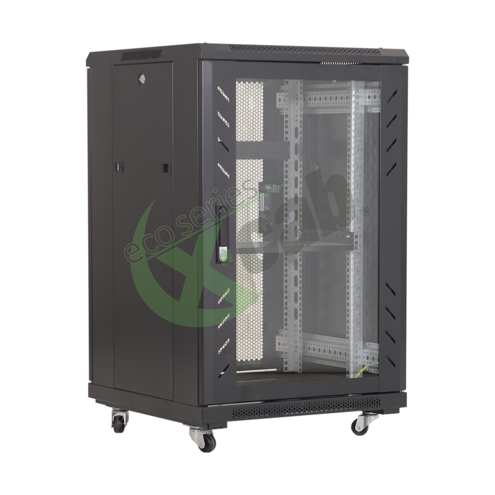 Imagine produs: Cabinet metalic de podea 19", tip rack stand alone, 27U 600x600 mm, Eco Xcab AS