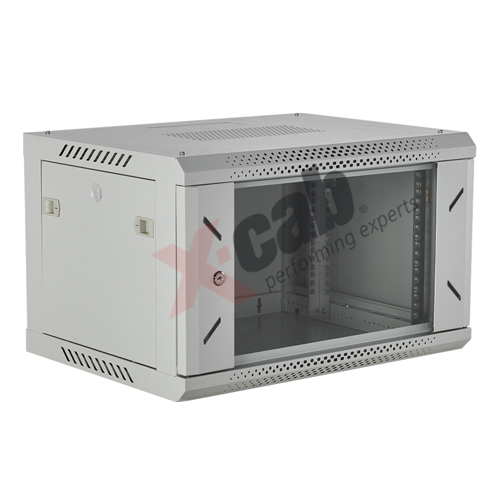 Imagine produs: Cabinet metalic de perete 19", tip rack wallmount, 9U 600x600 mm, Xcab S Gri