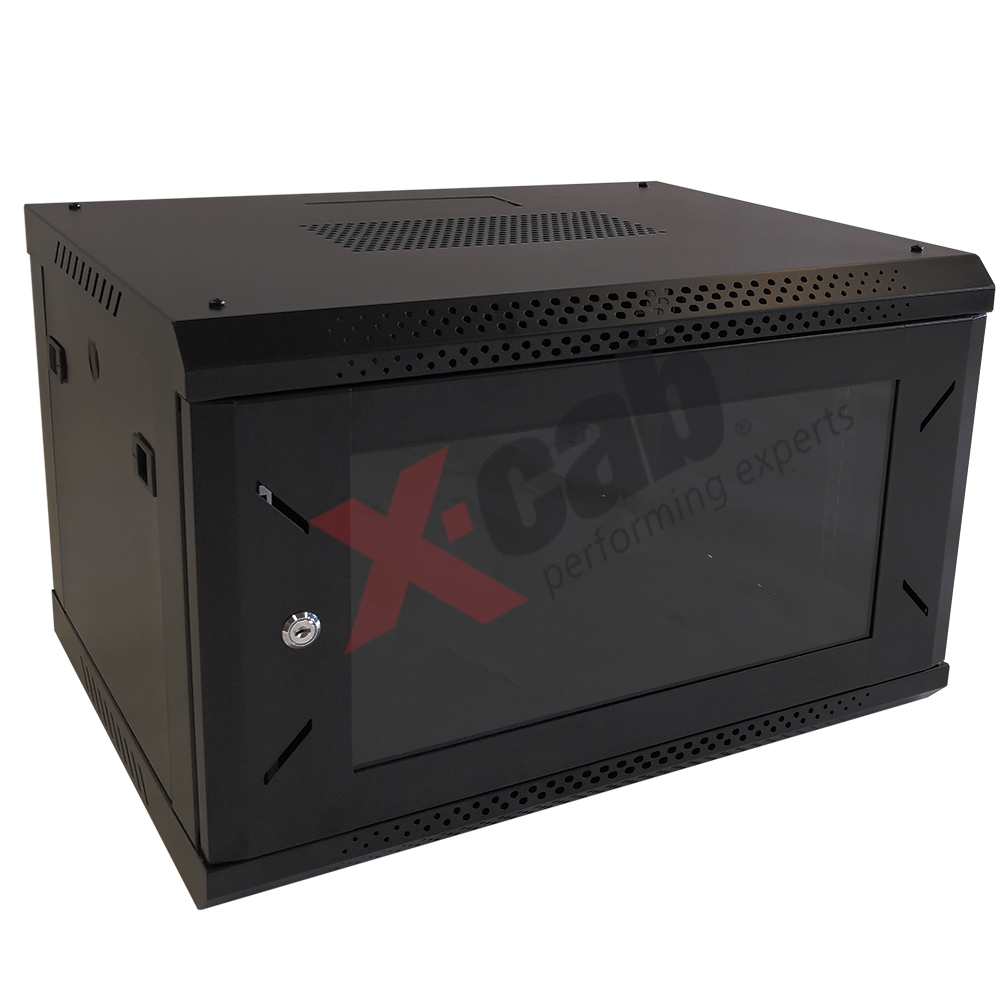 Imagine produs: Cabinet metalic de perete 19", tip rack wallmount, 9U 600x800 mm, Xcab S Negru