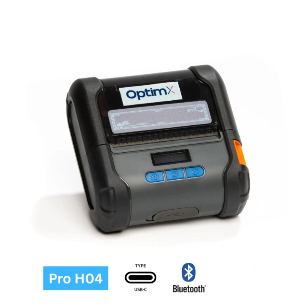 Imprimanta portabila chitante si etichete OptimX Pro H-04, 80mm, viteza de printare 100mm/s, baterie 2000mAh, USB, Bluetooth