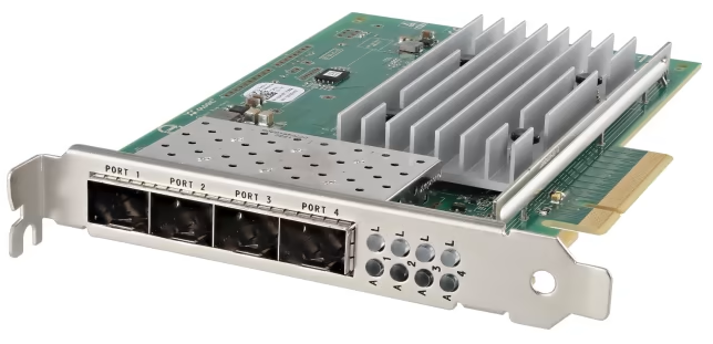 Placa de retea server DELL Qlogic QL41164, 4 x 10Gb SFP+, Standard Profile