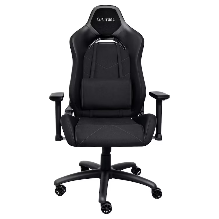 Scaun Gaming Trust GXT 714 Ruya, Reglabil pe Înălțime 10 cm, Bază Stea cu 5 Roți, 150 kg, Negru